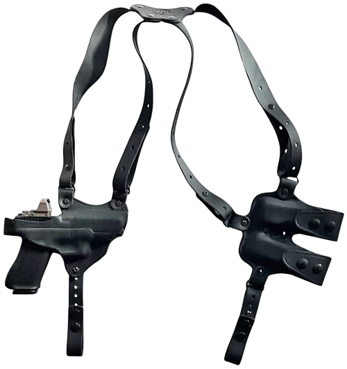 1791 Gunleather Optic Ready Shoulder Horizontal Black Fits 1911 Right Hand - NSS1SBLHR