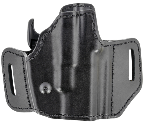 Bianchi Allusion Assent Pro-Fit OWB Size 11 Black Leather Belt Slide Fits Glock 26/S&W M&P Shield/S&W Compact/FN FNS Up to 1.50" Wide Right Hand
