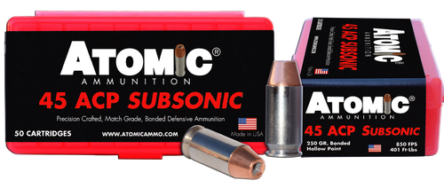 Atomic Ammunition 00 Pistol Subsonic 45ACP 250gr
