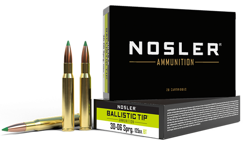 Nosler Ballistic Tip 30-06Springfield 125gr Spitzer 20 Per Box/10 Case