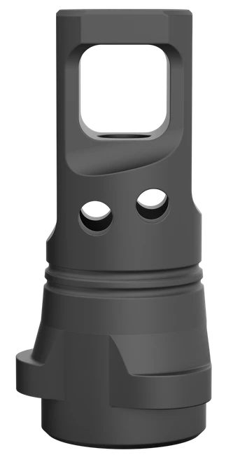 Arms Echo Single Port Muzzle Brake Black Nitride Steel 5/8"x24 Threads 30 Cal Fits Breek-LOK 3QD