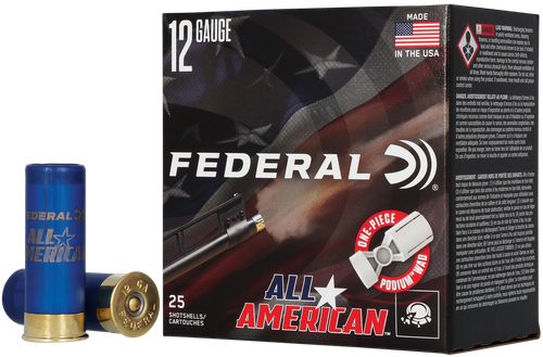 Federal All-American 12 Gauge Ammo 2-3/4" 1-1/8oz #8 25 Rounds - FAA12H8