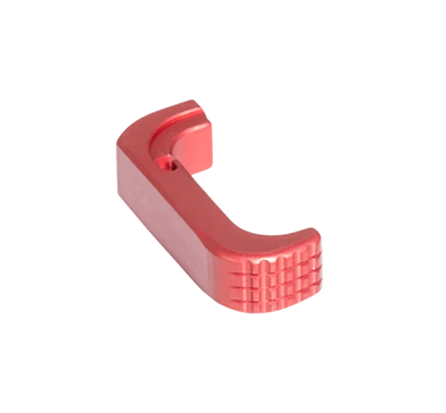 Timber Creek Outdoors Glock 43X Extended Magazine Release Anodized Red Aluminum - GL43XEMRR