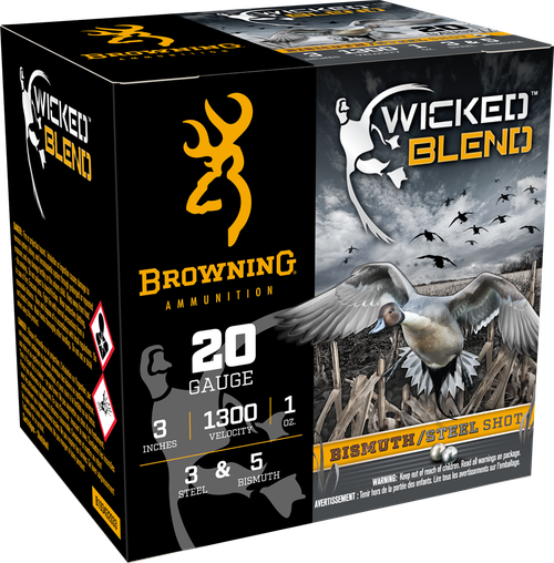 Browning Wicked Blend 3/5BI 20 Gauge Ammo 3" 1oz #3/5 25 Rounds - B193432033