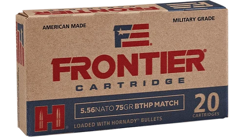 Frontier Cartridge Military Grade Match 5.56 NATO Ammo 75gr HPBT 20 Rounds - FR320