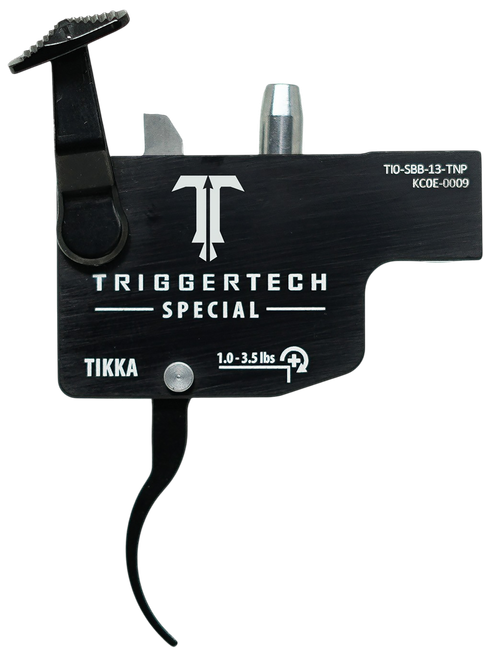 TriggerTech Diamond Black Curved Lever Fits Tikka Left Hand