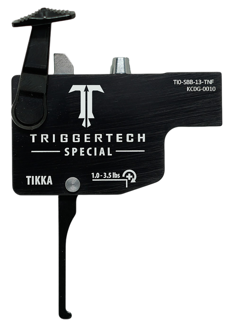 TriggerTech Diamond Black Flat Lever Fits Tikka Left Hand