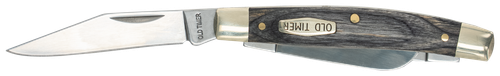 Old Timer Heritage Series Middleman 340T 2" 1.70" 2.40" Folding Clip Point/Pen/Sheepsfoot D2 Steel Blade 3.70" Gray Wood Laminate Handle