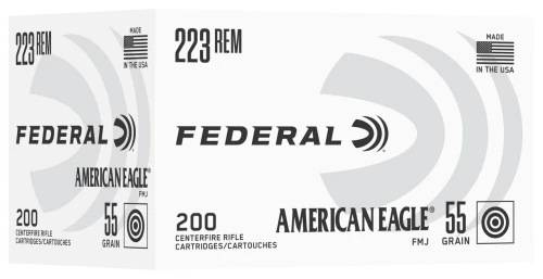 Federal American Eagle 223Rem 55gr Full Metal Jacket 200 Per Box/5 Case