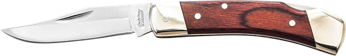 Uncle Henry LB5 Smokey II Folding Clip Point Plain Stainless Steel Blade 3.70" Wood Handle Includes Sheath