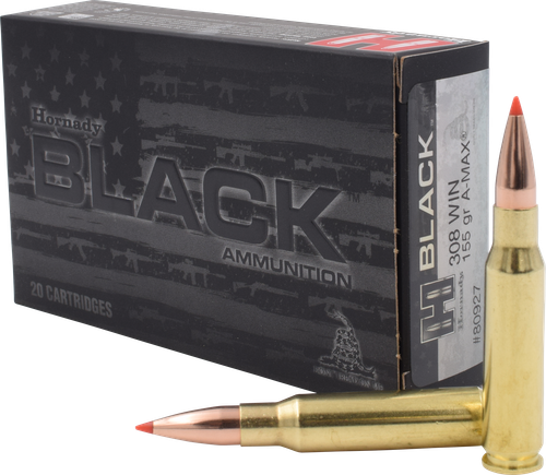 Hornady Black 308Win 155gr A Max 20 Per Box/10 Case