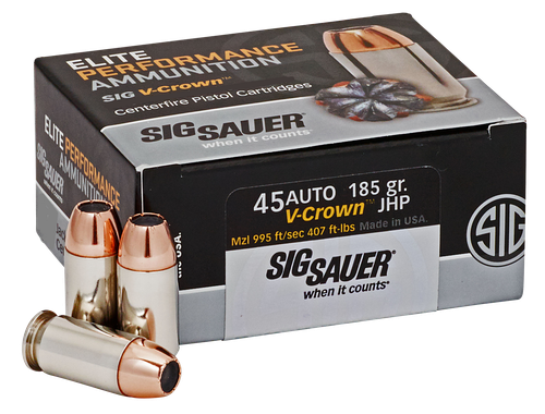 Sig Sauer Elite Performance 45ACP 185gr V-Crown