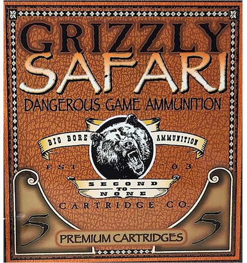 Grizzly 450 Rigby 500gr Solid Brass 5 Rounds - GC45RG5