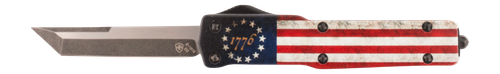 Templar Knife Premium Weighted Betsy Ross Flag Slim 3.16" OTF Dagger Plain - MZBRF121