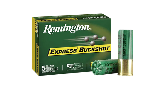 Remington Ammunition Express Buckshot 12Gauge 3" 4Buck Shot 5 Per Box/ 50 Case