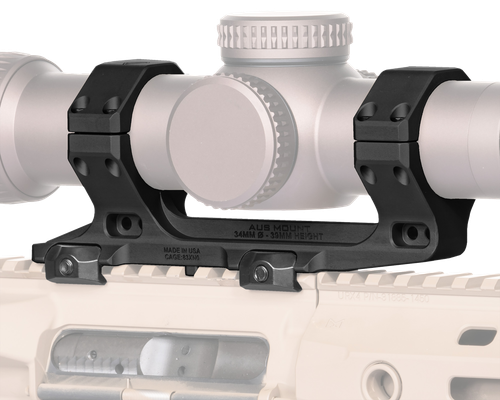 Reptilla Llc Reptilia AUS Optic Mount Black 7075-T6 Aluminum 34mm Tube Mil-Spec 1913 Picatinny Rail
