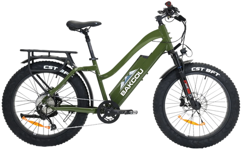Bakcou E-bikes Flatlander ST 24 Gloss Army Green 18" - B-FST24-G-B17