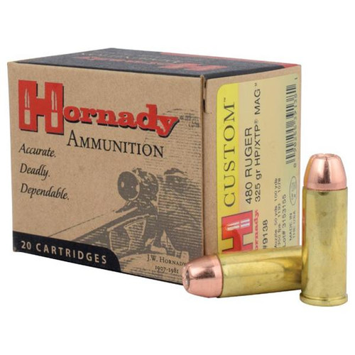 Hornady Custom 480 Ruger 325gr XTP Magazine 20 Rounds - 9138