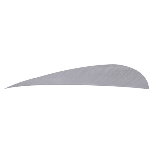 Trueflight Parabolic Feathers Gray 4" RW 100 Pack - 11512