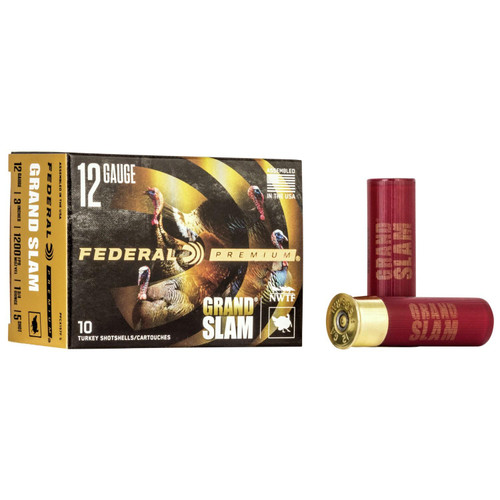 Federal Grand Slam 12 Gauge Ammo 3" 1-3/4oz #5 10 Rounds - PFCX157F 5