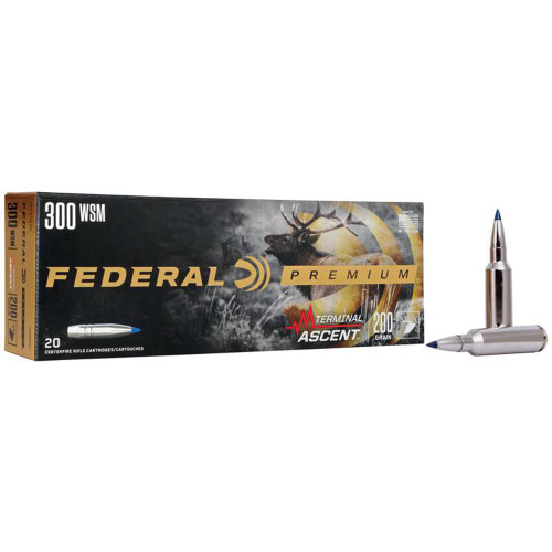 Federal 300 WSM Ammo 200gr Terminal Ascent 20 Rounds - P300WSMTA1