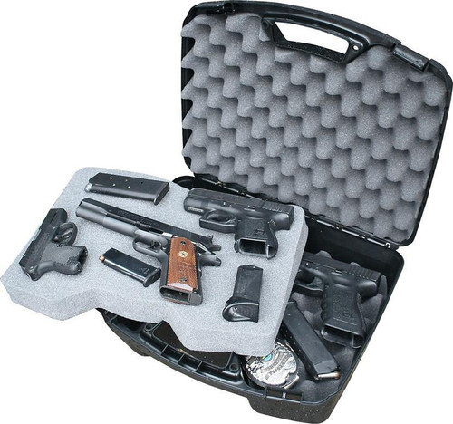 Mtm Molded Snap-Latch Four 4 Pistol Case for Up to 8" Barrel Black - 811-40