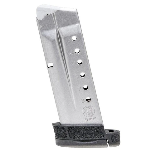 Smith & Wesson M&P Shield M2.0 with Finger Rest 9mm 8rd Magazine, Stainless - 3009876