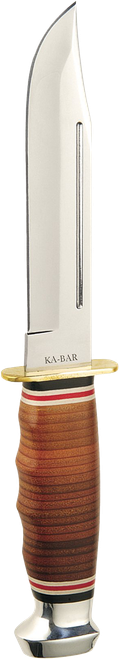 KA-BAR Marine Hunter 5.88" Fixed Clip Point Plain Polished 4116 Blade Stacked - 1235