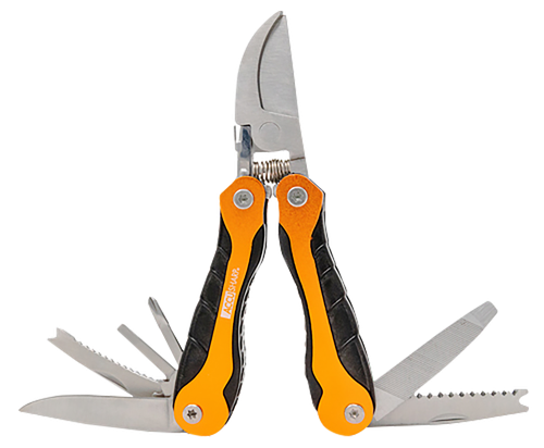 AccuSharp Sportsman's Black/Orange Folding Plain Blade Includes Nylon Case with Belt Clip