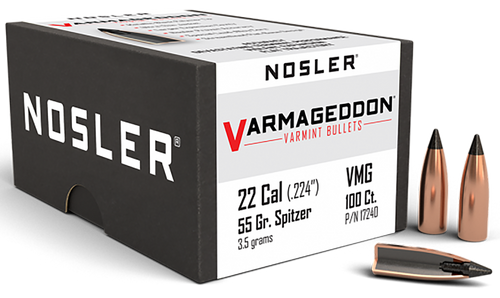 Nosler Varmageddon 22Cal 55gr Flat Base Tipped