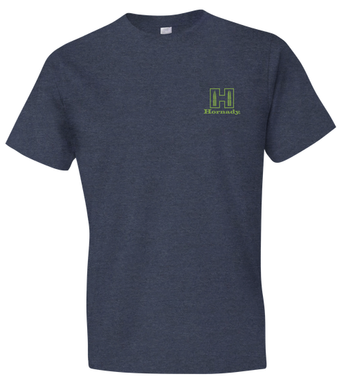 Horizon Design Hornady Gear T-Shirt Logo Stamp Indigo Short Sleeve Large - 30993