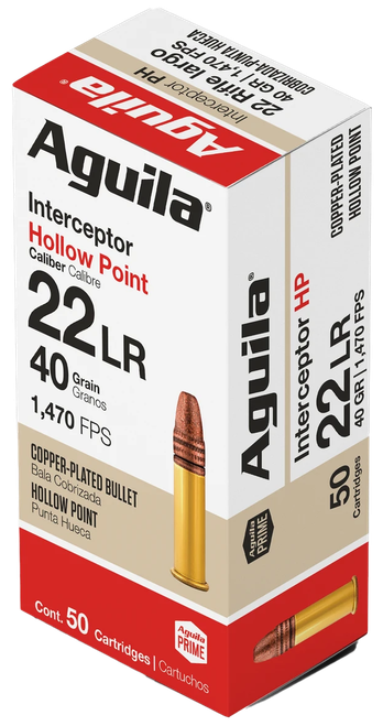 Aguila Interceptor 22LR 40gr Copper Plated Hollow