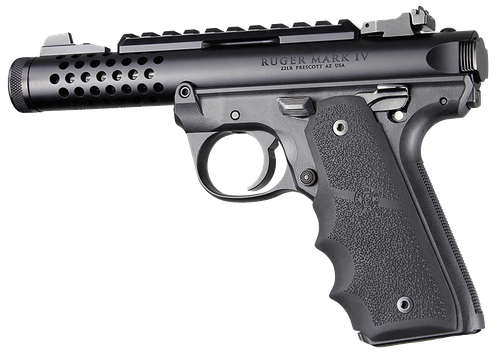 Hogue Rubber Grip Black with Finger Grooves for Ruger Mark IV
