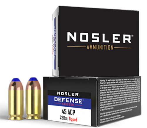 Nosler Defense Performance Tipped 45 ACP Ammo 230gr Bonded 20 Rounds - 39873