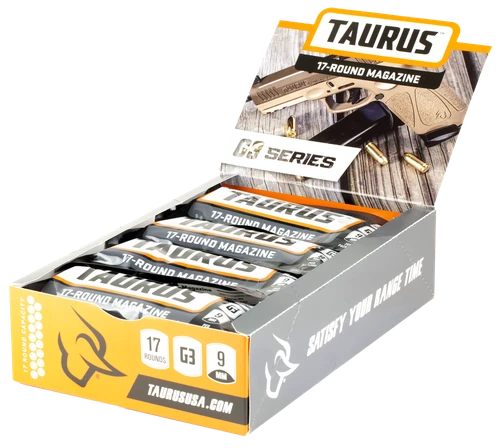 Taurus G3 Magazine Pop Display 17-Round 9mm Black Steel with Polymer Base Plate - 389-0009-02