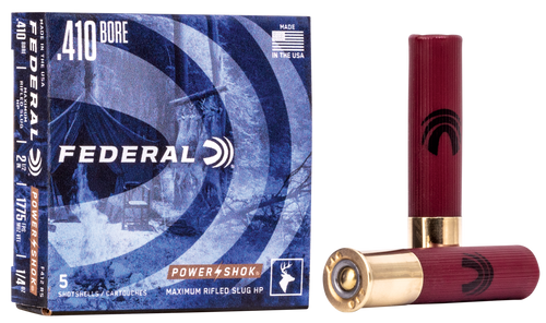 Federal Power-Shok Shotshell 410Gauge 2.50" 1/4oz RifledSlug