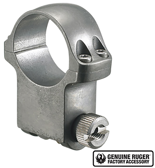 Ruger 6KTG Scope Ring Silver 1" Extra High