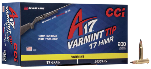 CCI A17 Varmint Tip 17HMR 17gr Tipped 200 Per Box/10 Case