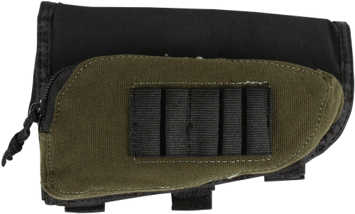 Allen Buttstock Shell Holder Black/Green Cordura Capacity 5-Round Rifle Mount