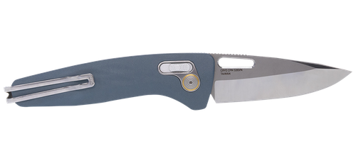 S.O.G One-Zero XR 3.10" Folding Plain Satin/Polished Cryo CPM S35VN Steel Blade/ Smoke Gray Sculpted Aluminum Handle