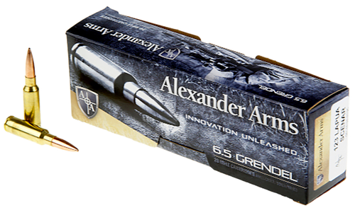 Alexander Arms Lapua Scenar 6.5Grendel 123gr Boat Tail Open Tip Match 20 Per Box/10 Case
