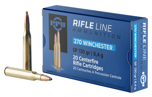 PPU Standard Rifle 270Win 130gr Soft Point