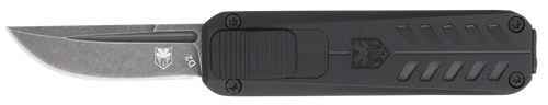 Cobra Tec California 928SB 1.75" OTF Drop Point Plain Stonewashed D2 Blade - CALI928SBBLKDNS