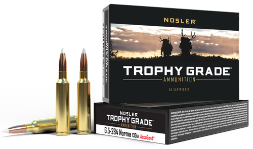 Nosler Trophy Grade 6.5x284 Norma Ammo 130gr AccuBond 20 Rounds - 60021