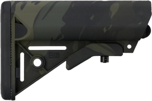 B5 Systems Enhanced Sopmod Black Multi-Cam Synthetic for AR-15 with Mil-Spec Receiver Extension (Tube Not Included)