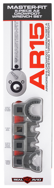 Real Avid/Revo Master -Fit 5 Piece Crowfoot Wrench Set Gray/Red AR-15 Heavy - AVMF5WS