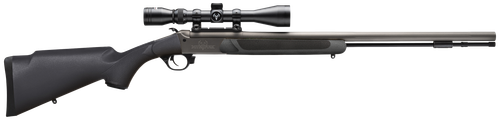 Traditions NitroFire w/Scope 50 Cal 209 Primer 26" Gray Cerakote Fluted & Tapered Barrel Drilled Tapped Receiver Black Fixed Synthetic Stock 3-9x40mm Duplex