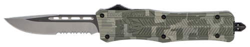 Cobra Tec CTK-1 Medium 3" OTF Part Serrated D2 Blade Army DigiCamo Handle - MADCCTK1MDS