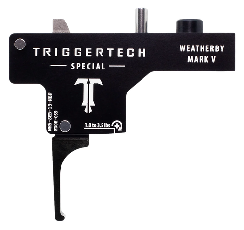 TriggerTech Special Single-Stage Flat Trigger with 1-3.50 lbs Draw Weight & Black PVD Finish for Weatherby Mark V