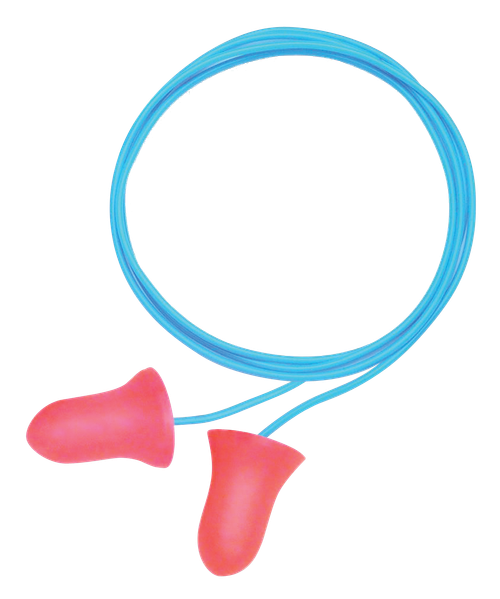 Howard Leight Corded Ear Plugs Super Foam 33dB Behind The Neck Red Adult 3 Pair - R01180